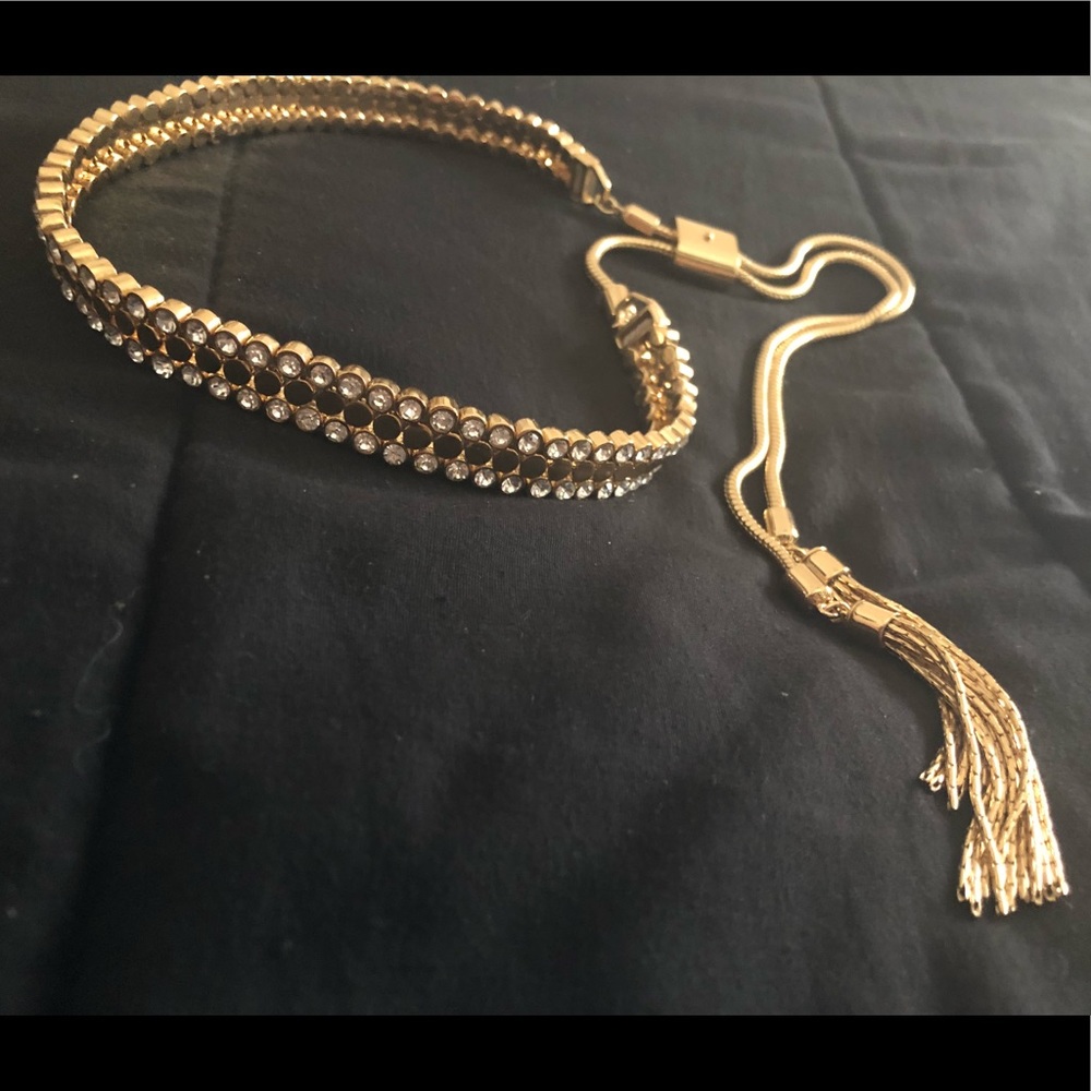Henri Bendel Swarovski headband /choker